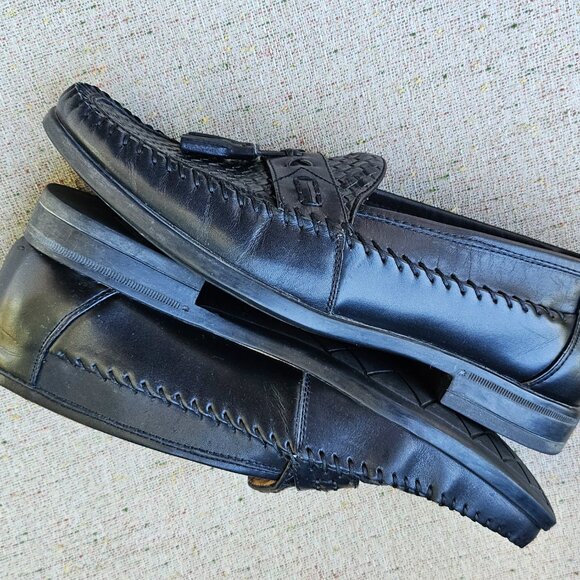 Nunn Bush Men Shoes Strafford Woven Boys Slip-on Tassel Loafer Sz 8.5 - Picture 8 of 12